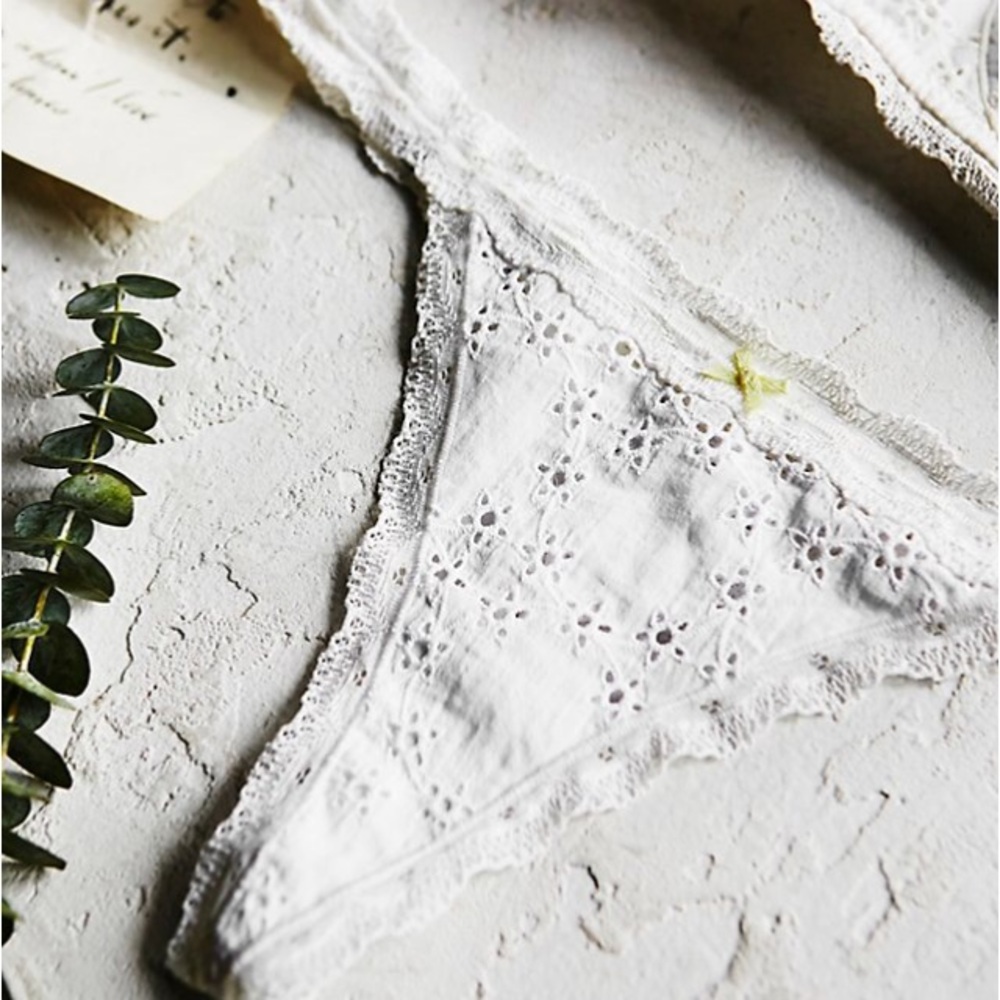 Free People White Lace Panties